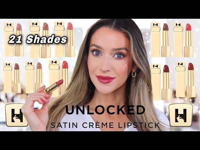 NEW HOURGLASS UNLOCKED SATIN CREME LIPSTICK SWATCHES & REVIEW