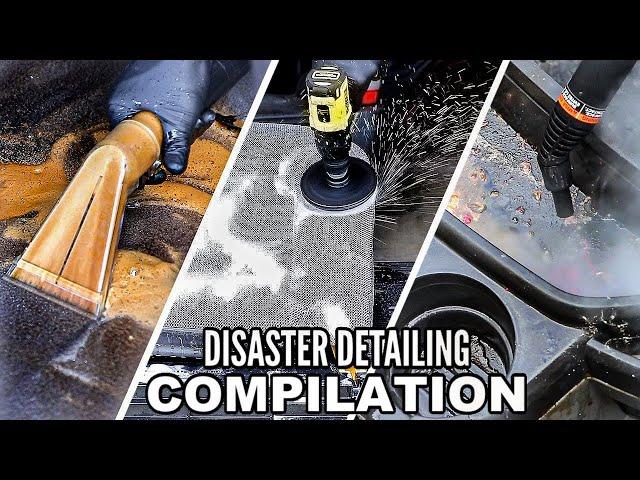 NASTIEST Car Interior Deep Cleaning Ever! Disaster Car Detailing Compilation