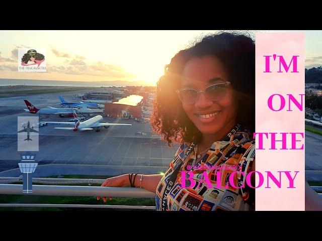 I'm on the balcony! ATC Tower views 2 | The Pink Aviatrix