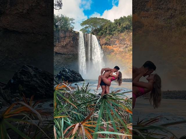 Couples Goals chasing waterfalls in Hawaii #hawaii #usa #travelphotography