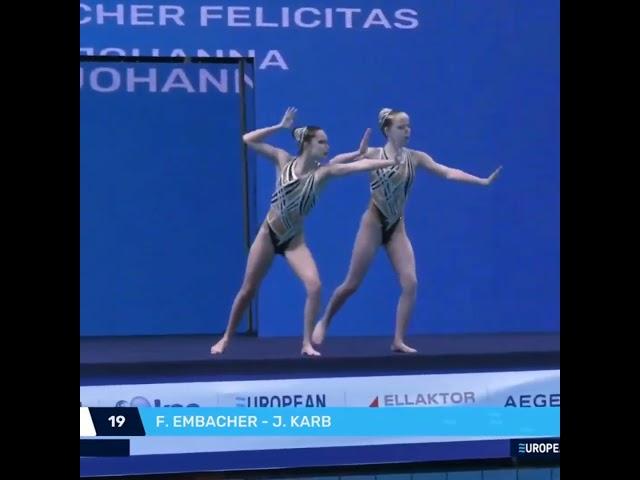 F.EMBACHER - J.KARB (GER) | Onland Performance | Artistic Swimming 2024 #shorts #sports