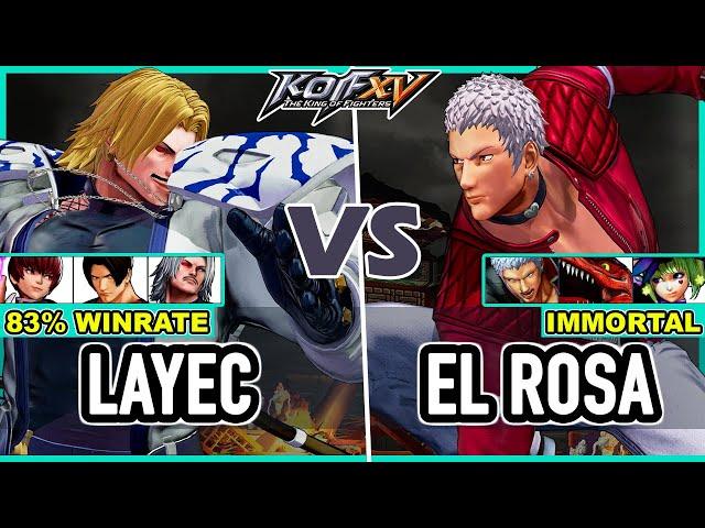 KOF XV  Layec (Rugal/Kim/O.Chris) vs El Rosa (O.Yashiro/Dinosaur/Sylvie)