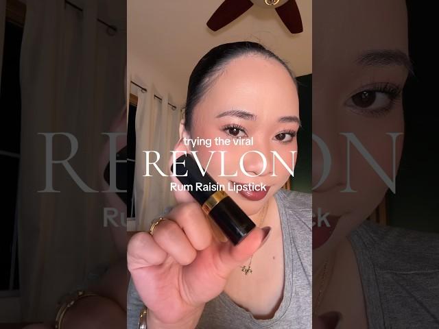 GRWM - Trying The Viral Revlon Rum Raisin Lipstick #drugstoremakeup #lipstick