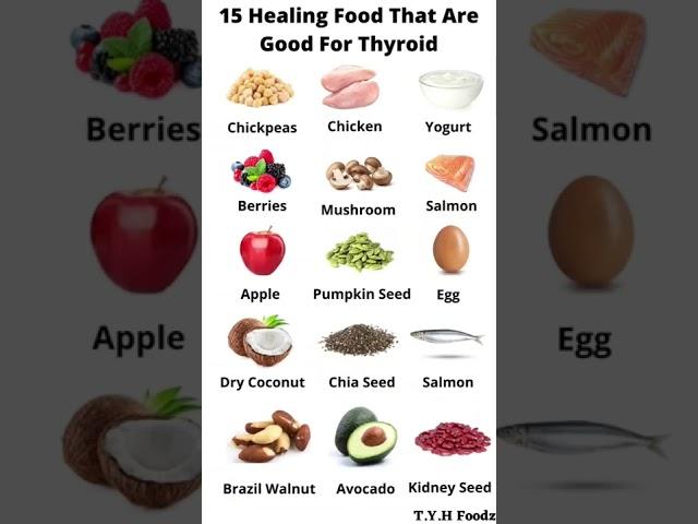 15 Healing Food Which Are Good For Thyroid | TYH Foodz | #shorts #food #thyroid #health #youtube