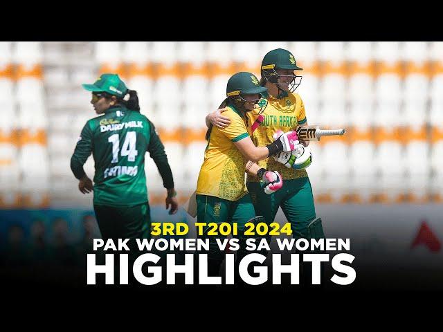 Full Highlights | Pakistan Women vs South Africa Women | 3rd T20I 2024 | PCB | M3E1K