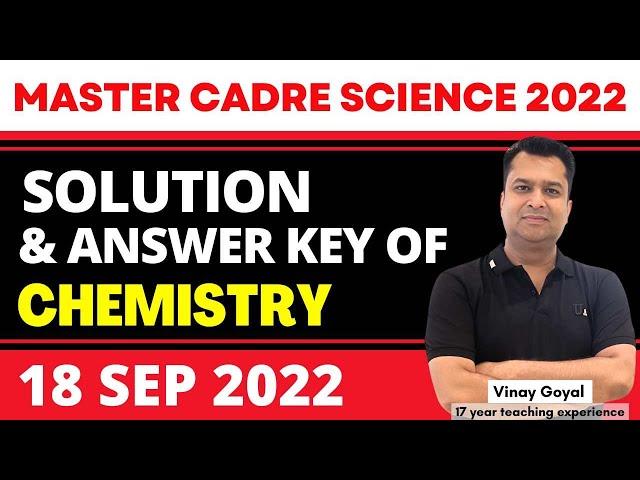 Master Cadre Chemistry 2022 Answer Key | Chetan Setia | Math Tricks | Best Coaching For Master Cadre