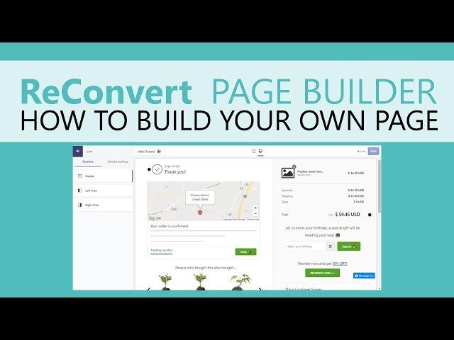 How To Use The ReConvert Page Builder | Thank You Page Optimization