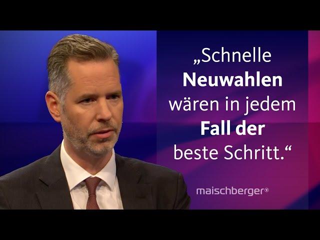 Christian Dürr (FDP) über das Ende der Ampel-Koalition | maischberger