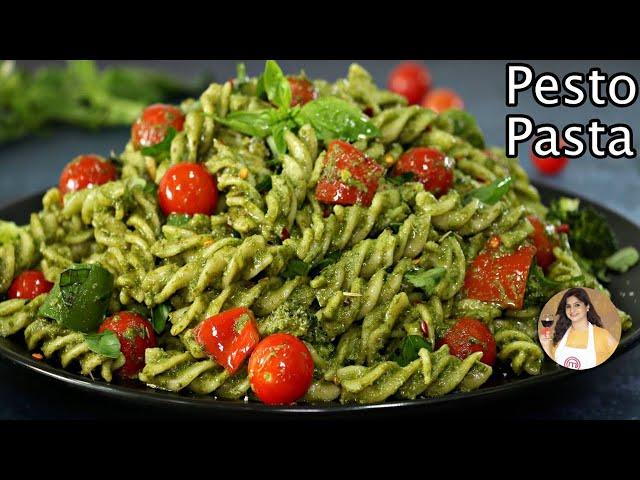 Pasta in Pesto Sauce - How To Make Pesto Pasta | Creamy Pesto Pasta