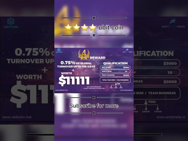 ⭐️⭐️⭐️⭐️ubit bitcoin/ubit unitymeta/ u bitcoin/cryptocurrency #shorts #ubitcoin #cryptocurrency #yt
