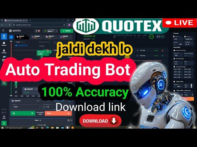 New Update Quotex Auto Trading Bot 100% Accuracy, how to win every trade in quotex |Compounding Done