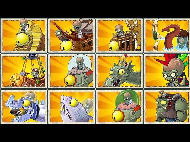 Plants vs Zombies 2: MOD MAX PLANTS MASTERY POWER UP! vs ALL ZOMBOT!