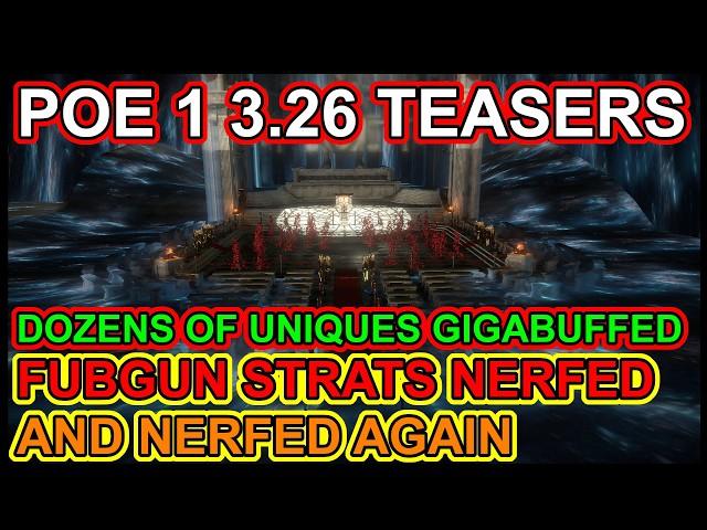 HUGE POE 1 3.26 PATCH NOTE UPDATE - Unique Buffs. Scarab Changes.  Path Of Exile 1 Secrets of Atlas