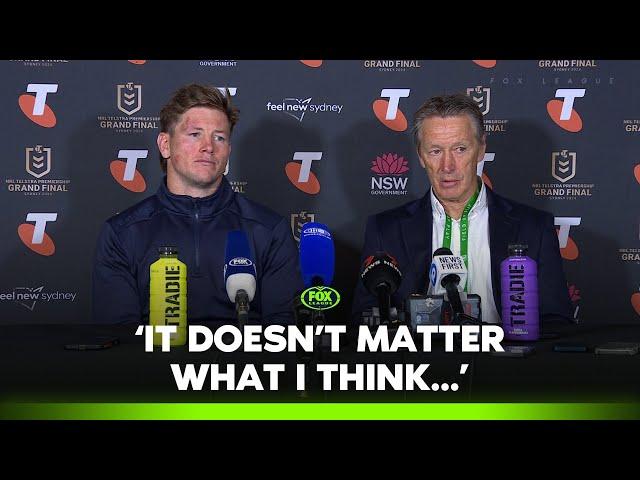 Bellamy addresses Storm's controversial no-try call  | Grand Final Press Conference | Fox League