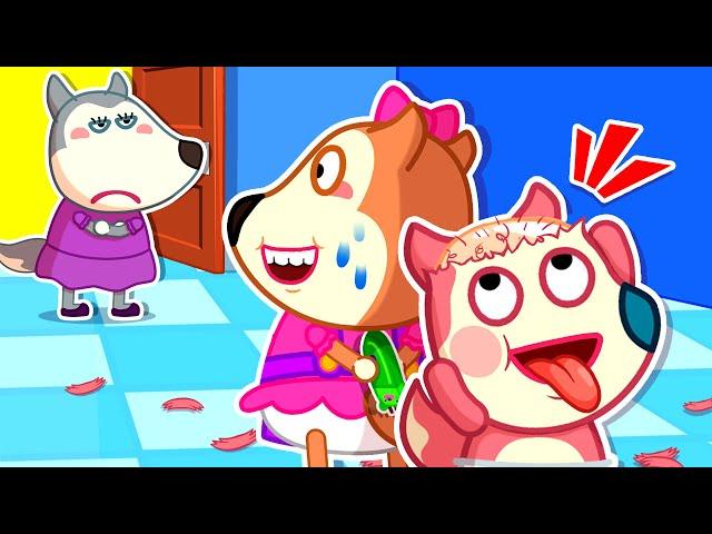 Lucy Want To Be a Hairstylist?! Series Learns To Play Safe With Mommy Wolf | Cartoons for Kids