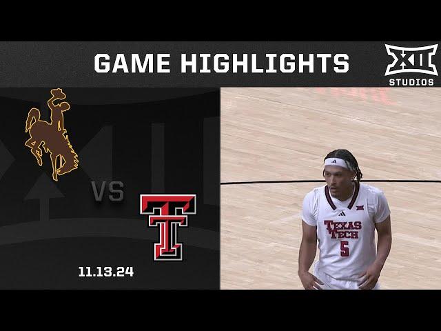 Wyoming vs. Texas Tech Game Highlights | 2024-25 Big 12 Men’s Basketball