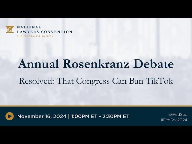 Annual Rosenkranz Debate [2024 NLC]