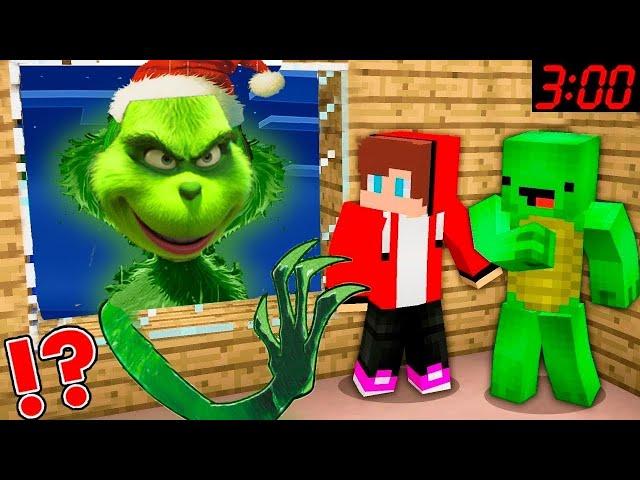 GRINCH and SANTA vs Security House in Minecraft Maizen JJ and Mikey Christmas