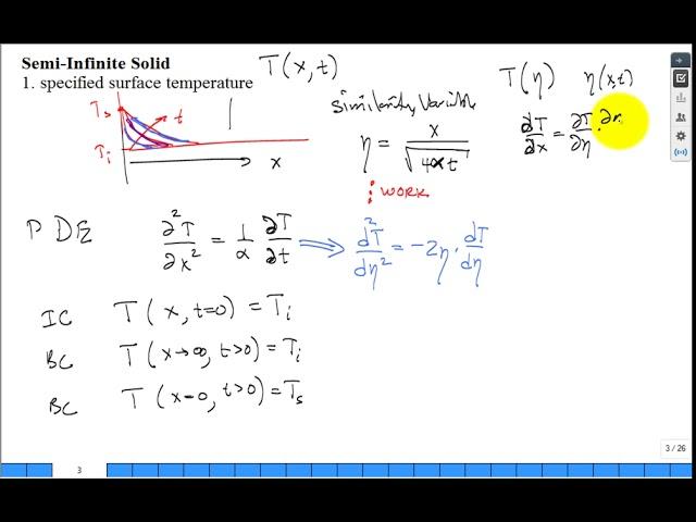 Transient conduction semi infinite media F18