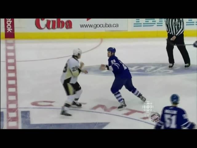 Eric Godard vs Colton Orr Oct 10, 2009