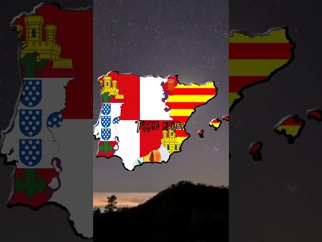 Hispania in the year 1400 #flagmap #short #geography