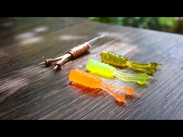 Making silicone baits with copper wire