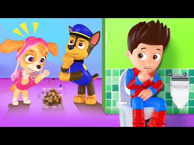 OMG! Spiderman Ryder.. Go To The Toilet Now! - Sad Story But Happy Ending | Paw Patrol 3D Animation