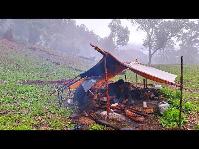 Best Life in the Nepali Mountain Village During the Rain | Organic Shepherd Food | Real Nepali Life