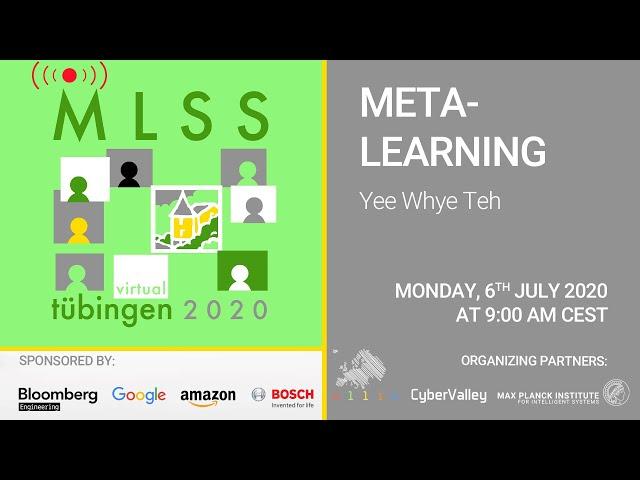 Meta Learning, part 1 - Yee Whye Teh - MLSS 2020, Tübingen