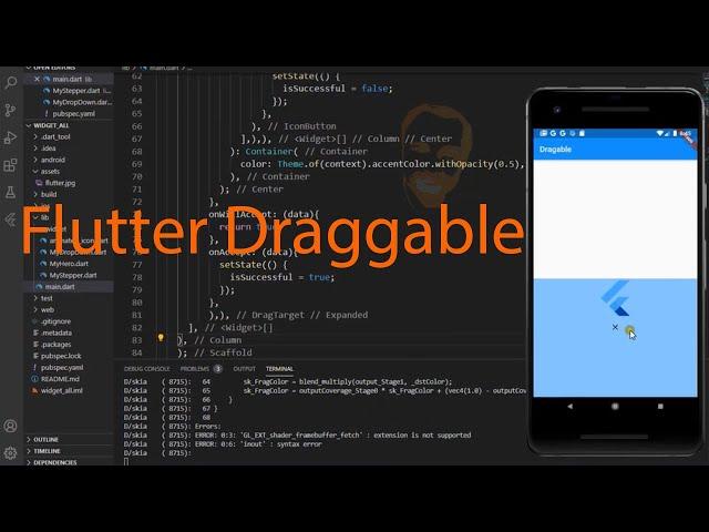 Flutter Draggable Tutorial. #Draggable Widget in flutter