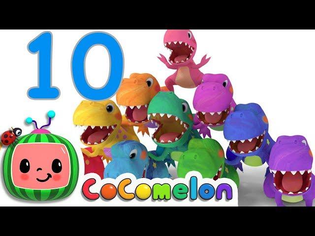 Dinosaurs T-Rex Number Song | CoComelon Nursery Rhymes & Kids Songs