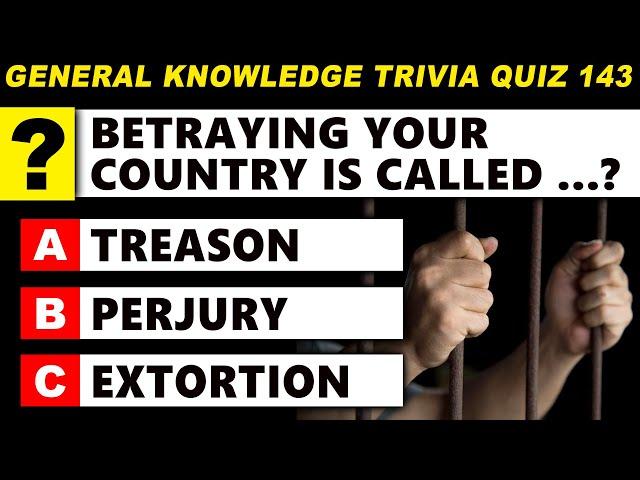 You Are Brilliant If You Can Answer ALL These Questions! Ultimate Trivia Knowledge Quiz 143