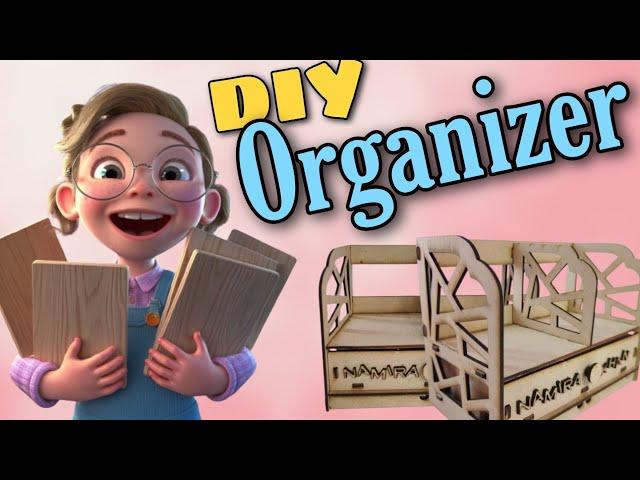 Diy wooden organiser | Longer Ray5 20W |#craft #wood #organizer #diy