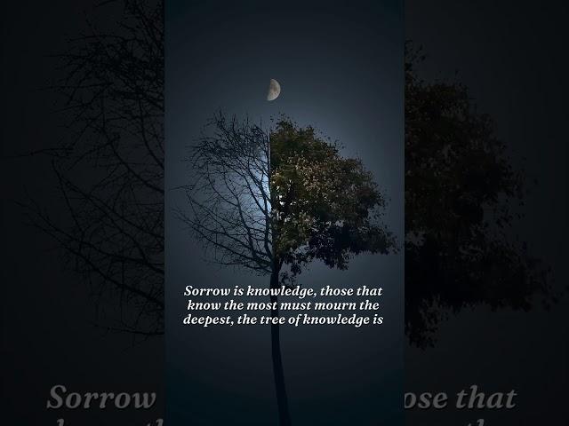 Sorrow is knowledge, those that know the most must mourn the ….. Lord Byron (1788 - 1824)#shorts