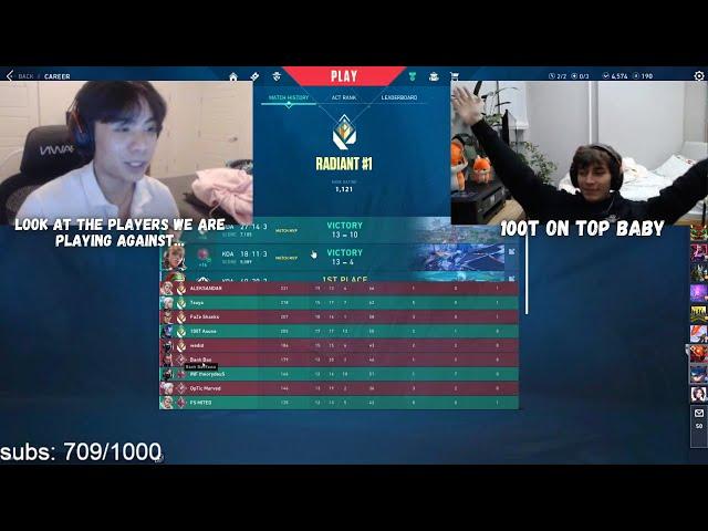 100T Asuna React To 100T CryoCells Hitting Rank #1 (5TH TIME)