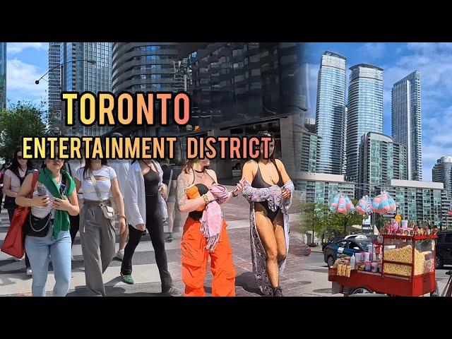 Toronto Downtown Walking Tour  Entertainment District Canada  4K