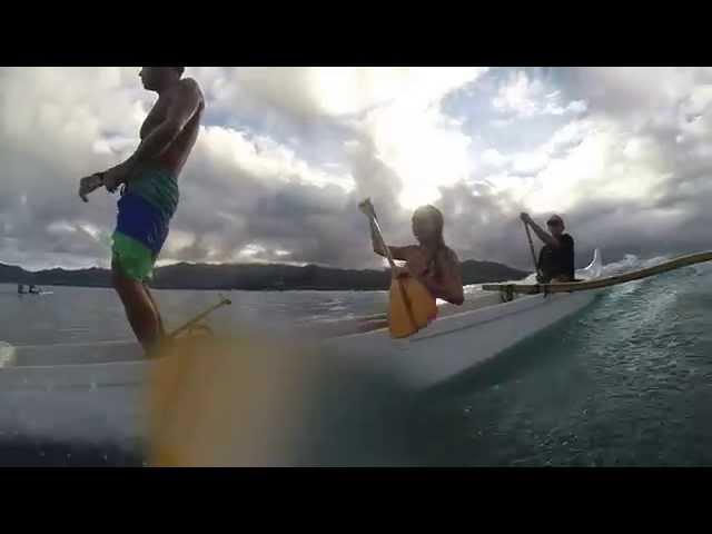 Hawaiian Outrigger Canoe Surfing