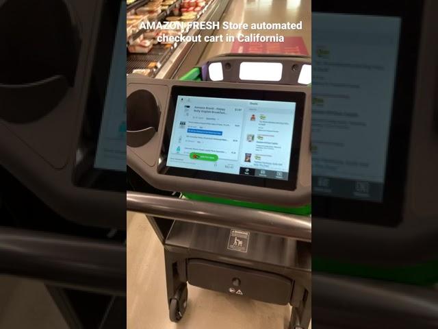 #shorts AMAZON FRESH Store automated Checkout Cart in California