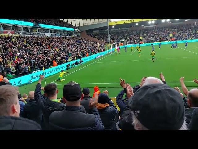 Jonathan Rowe goal celebration 45min +3 for Norwich City v Hull City 06/08/23 Championship