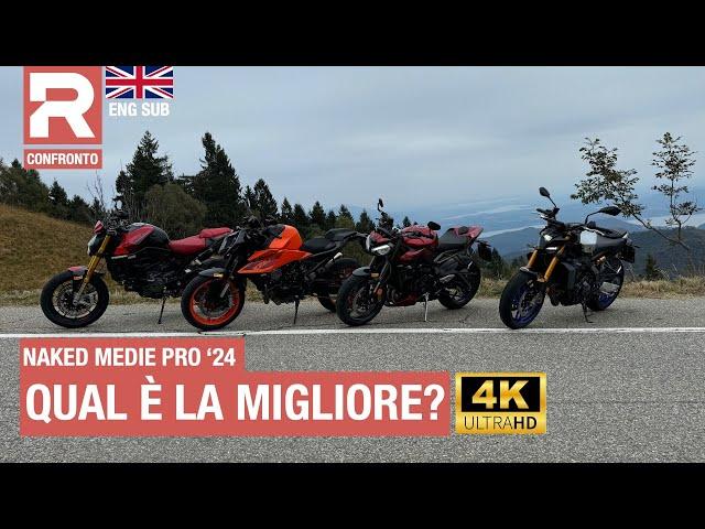 Premium mid-size nakeds - test - which is the best between Ducati KTM Triumph Yamaha