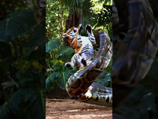 Welcome you in my arms - #tiger #anaconda #fight #amazon #kill #wildanimals #wildlifeentertainment