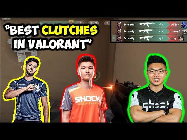 UNBELIEVABLE CLUTCHES from PRO TOURNAMENTS in Valorant (INSANE)