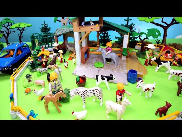 Building Playmobil Barnyard Petting Zoo and Farm Country Animal Figures