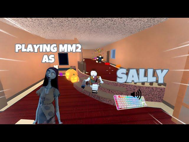 SALLY DESTROYS TEAMERS IN MM2 + GAMEPLAY (KEYBOARD ASMR)