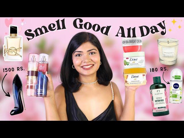 HOW TO SMELL GOOD ALL DAY FOR SCHOOL & WORK  Bath & Body Works Mists & Shower Skincare Products