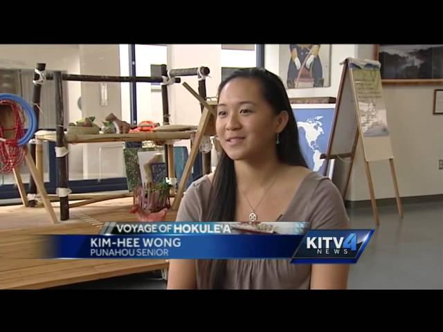 Punahou students learn the duties of a Hokulea crew member