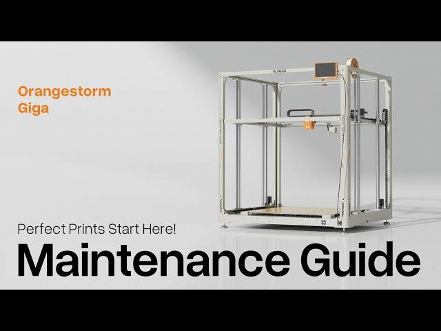 Perfect Prints Start Here! OrangeStorm Giga Maintenance Guide