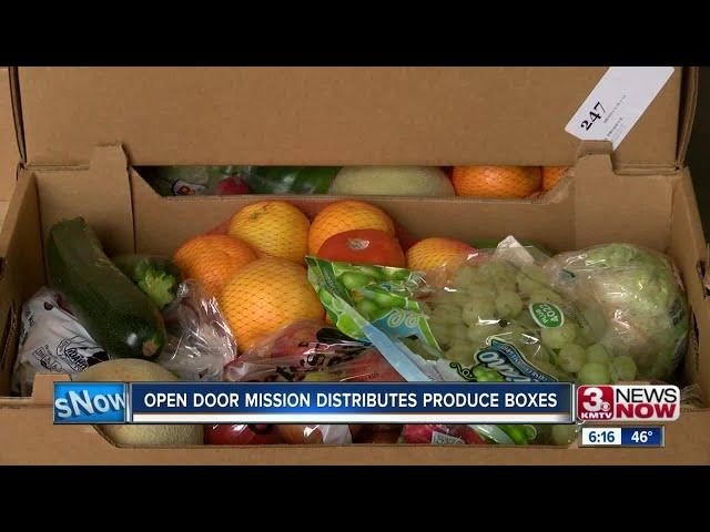 Open Door Mission distributes produce boxes