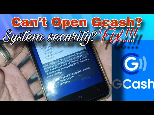 How to Open Gcash | system detected settings that are not secure