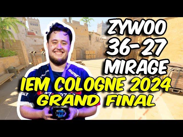 CS2 POV Vitality ZywOo (36/27) vs NAVi (Mirage) IEM Cologne 2024 Grand final